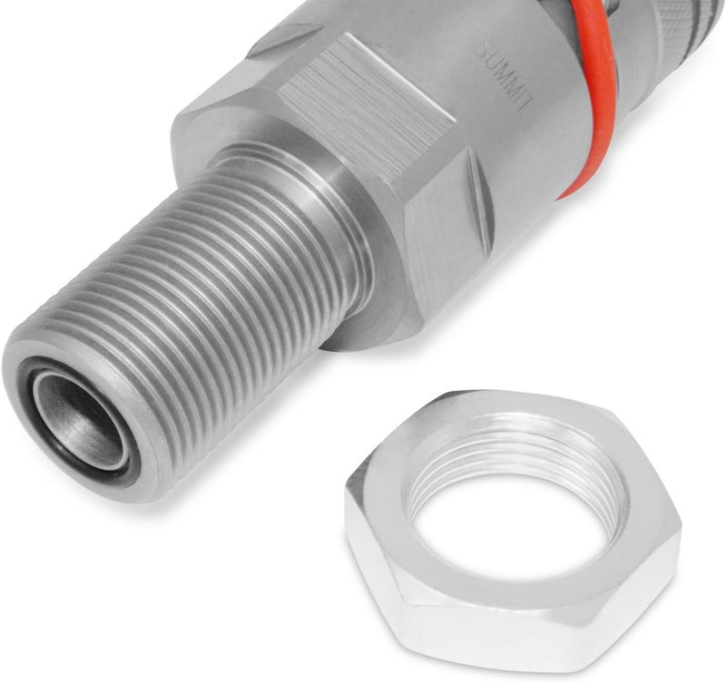 Summit Hydraulics Flat Face Hydraulic Quick Connect Coupler, 5/8 ORFS Bulkhead Skid Steer Mount - Image 4